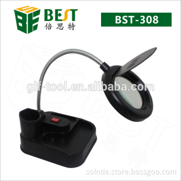 BEST-308 laboratory magnifier lamp with LED light